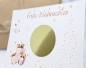 Preview: Detailansicht der Weihnachts-Rubbelkarte mit glänzendem Design und goldenem Feld.